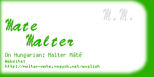 mate malter business card